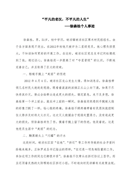 徐桂森先进事迹1