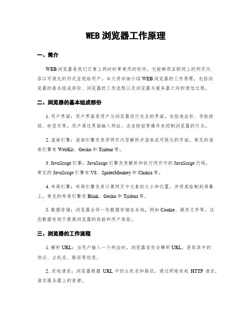 WEB浏览器工作原理