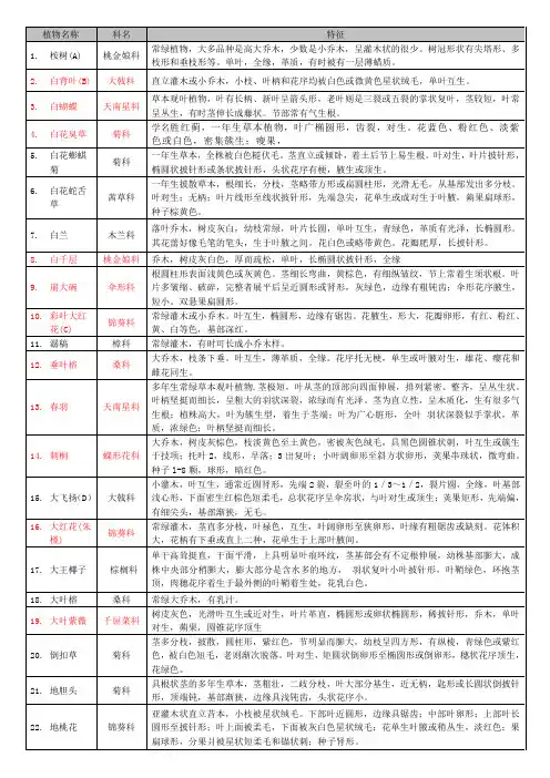 惠州学院学校植物名称