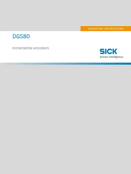 SICK AG DGS80 增量编码器说明书