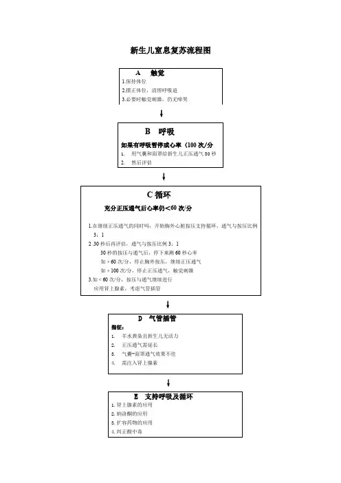 新生儿窒息复苏流程图