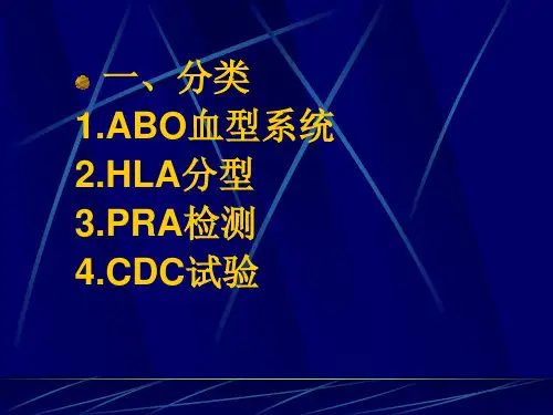 肾移植四种配型