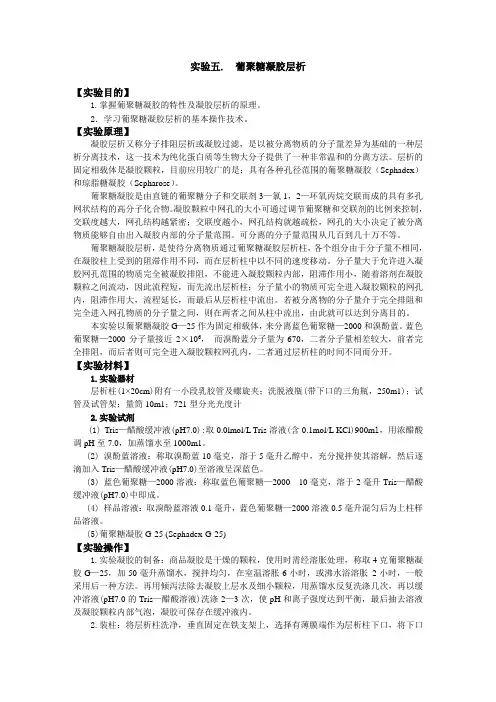 05 实验五 葡聚糖凝胶层析