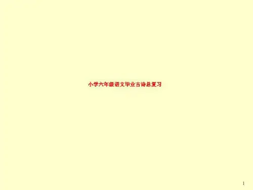 小学六年级语文毕业古诗总复习