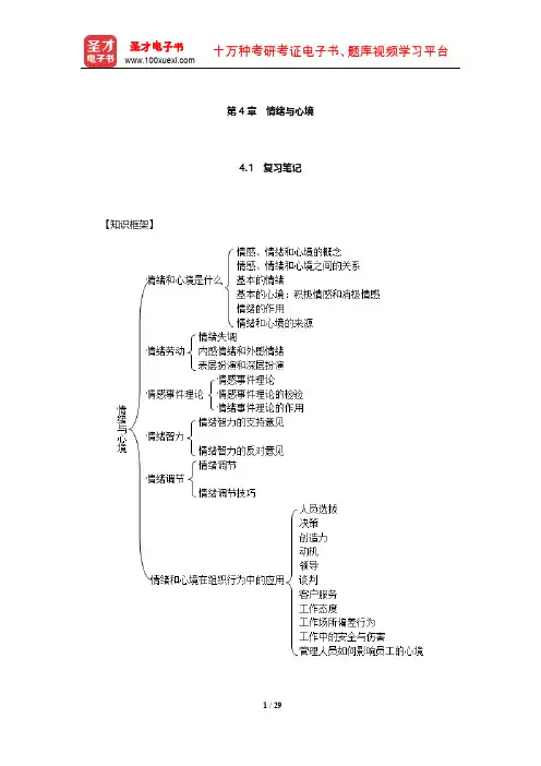 罗宾斯《组织行为学》笔记和课后习题(含考研真题)详解 (情绪与心境)【圣才出品】