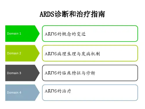 医学专题急性呼吸窘迫综合征诊治指南