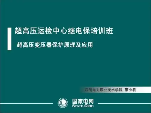 超高压变压器保护原理及应用