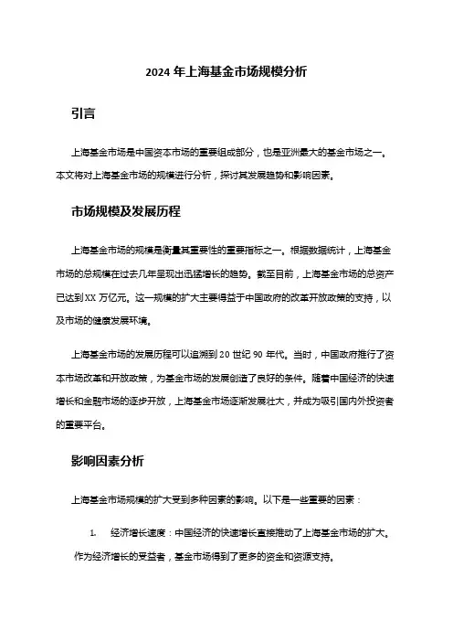2024年上海基金市场规模分析