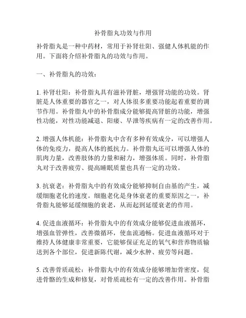 补骨脂丸功效与作用