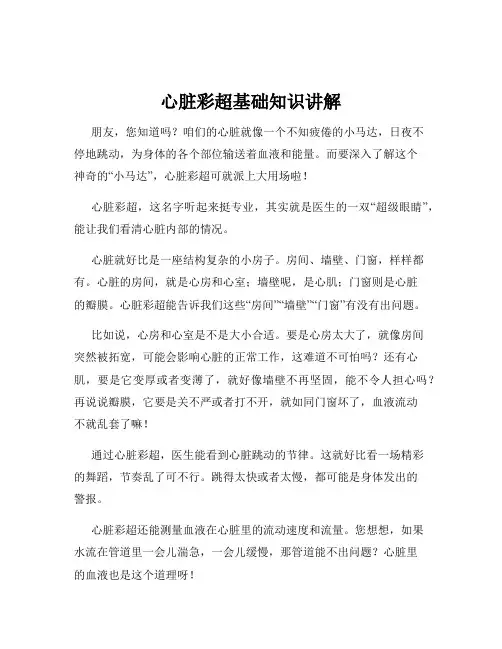 心脏彩超基础知识讲解