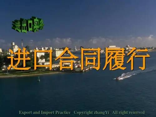 《进口合同履行》PPT课件
