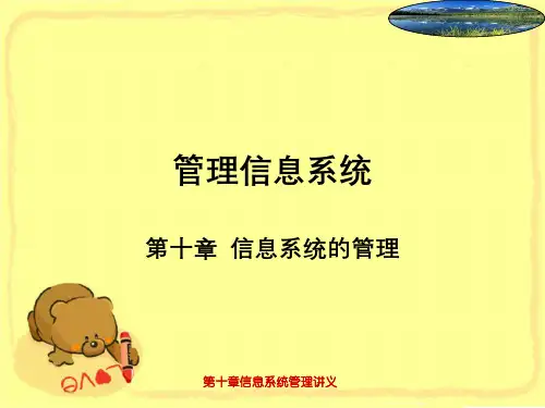 第十章信息系统管理讲义