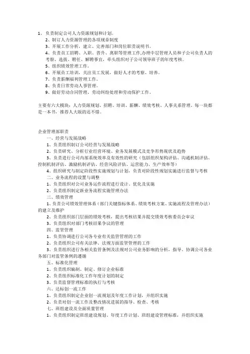 主要有六大模块