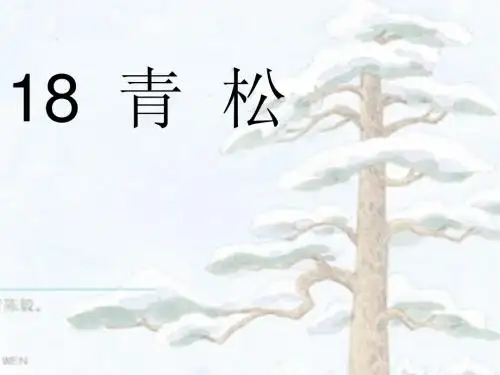 小学语文二年级上册《青松》课件(苏教版国标本)