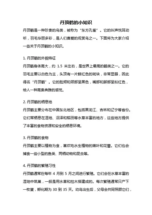 丹顶鹤的小知识