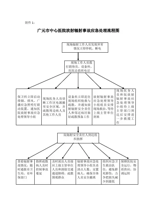 辐射事故预防措施及应急处理预案流程图
