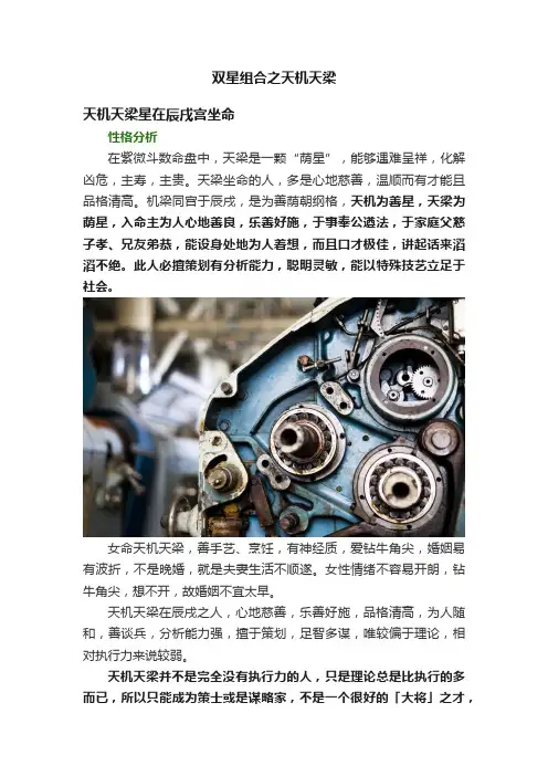 双星组合之天机天梁