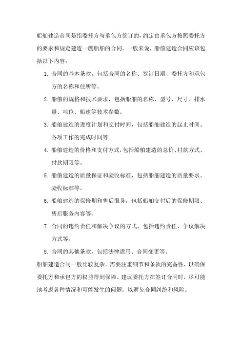 船舶建造合同