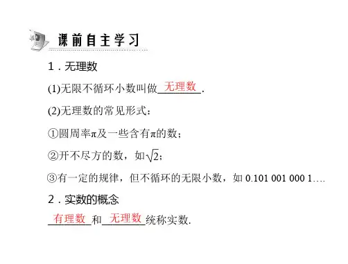 人教版数学八上13.3实数实数的概念ppt课件