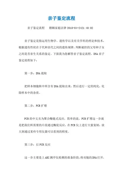 亲子鉴定流程