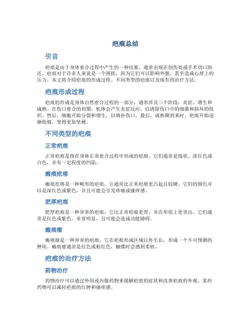 疤痕总结范文