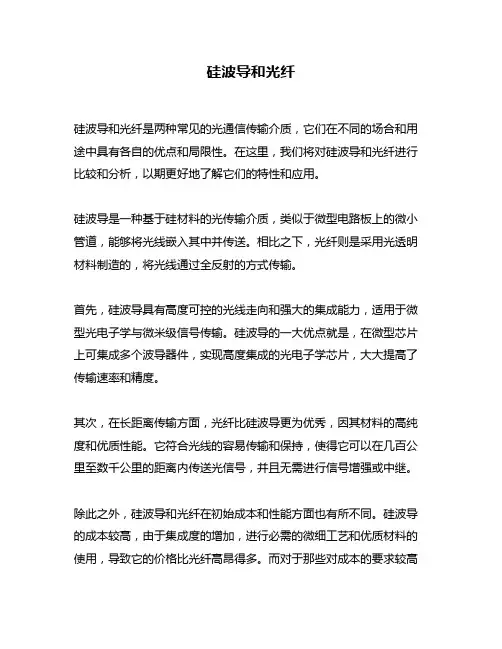 硅波导和光纤