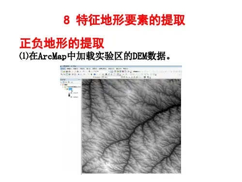 ArcGIS 8 特征地形要素的提取