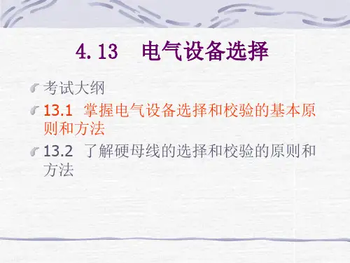 电气设备选择与校验原则与方法.pptx