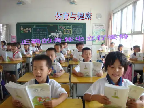 正确的坐立行姿势(课堂PPT)