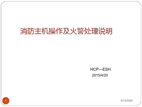 消防主机操作及火警处理说明---HCP演示幻灯片