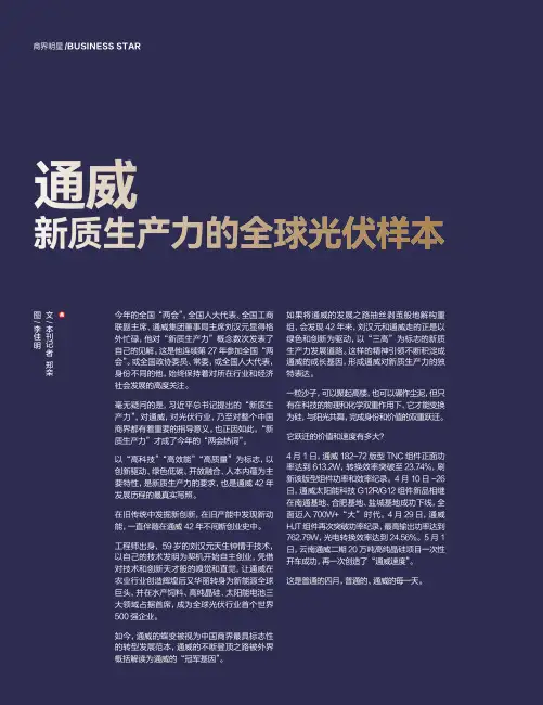 通威_新质生产力的全球光伏样本