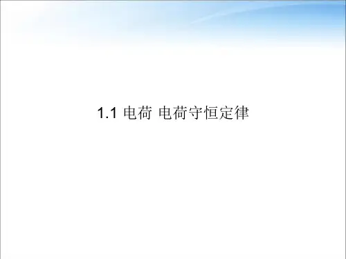 教科版高中物理必修第三册第一章第1节电荷 电荷守恒定律