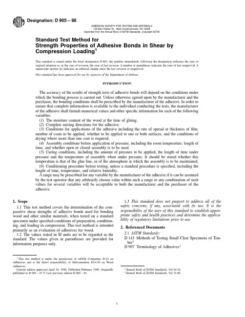 ASTM D905-98