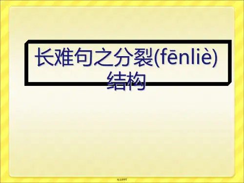 长难句之高级阅读分裂结构20110109