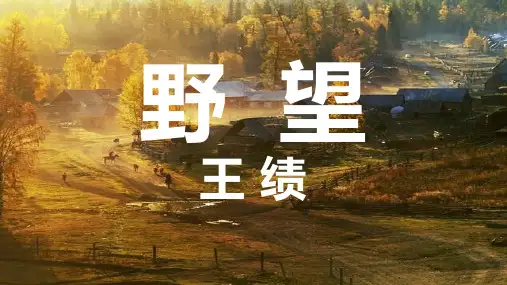 初中语文人教部编版统编版八年级上册13唐诗五首之《野望》教学课件(共27张PPT)