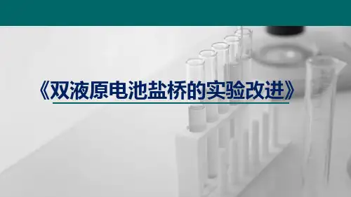 《双液原电池盐桥的实验改进》说课课件(全国化学实验说课大赛获奖案例)
