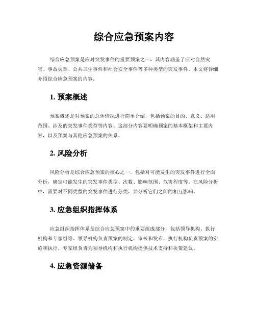 综合应急预案内容