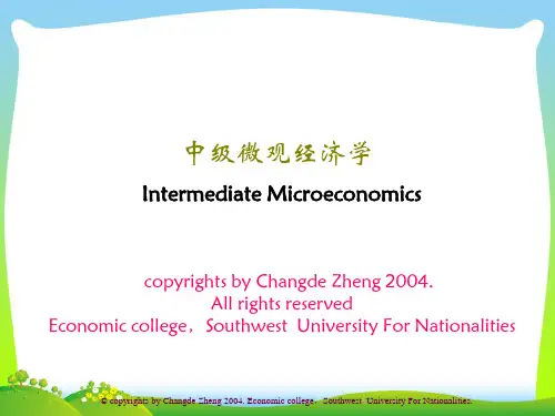 微观经济学Microeconomics-精品课件