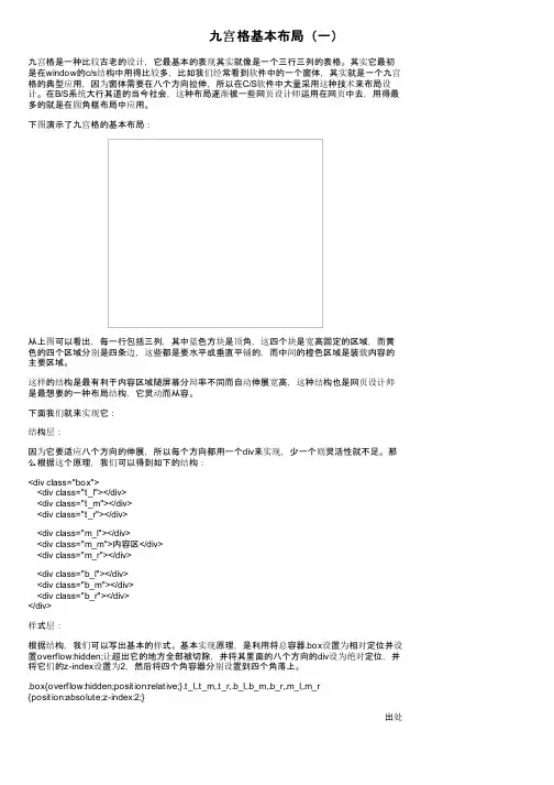 九宫格基本布局（一）