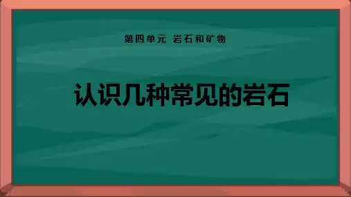 认识几种常见的岩石(课件)四年级科学下册教科版