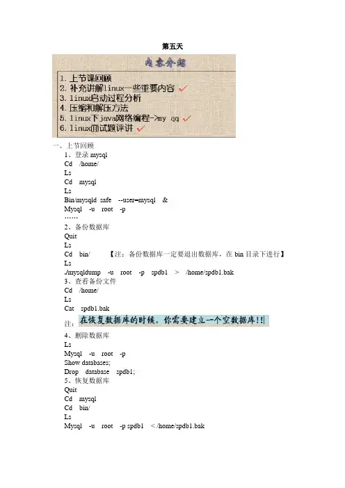 韩顺平linux教学视频学习笔记(五)