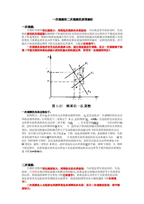 一次调频和二次调频的原理解析