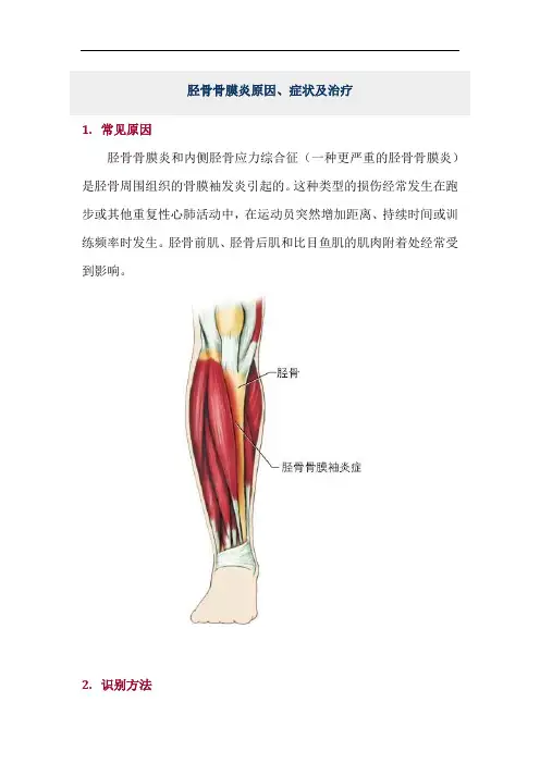 胫骨骨膜炎原因、症状及治疗