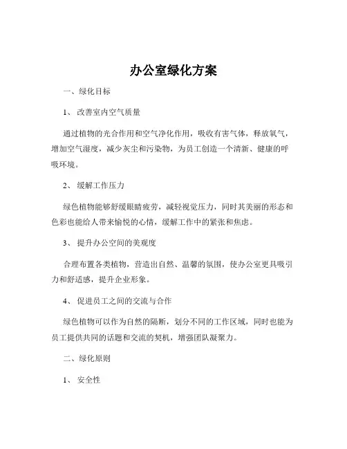 办公室绿化方案