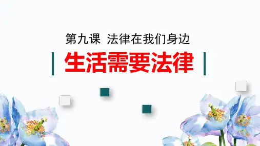 人教版道德与法治七年级下册生活需要法律课件5
