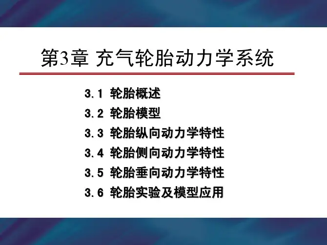 充气轮胎动力学