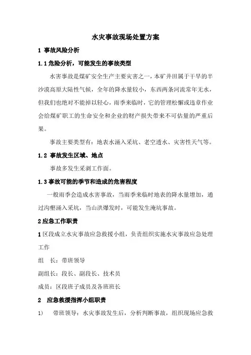 水灾事故现场处置方案