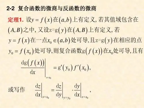 2-2复合函数的微商与反函数的微商
