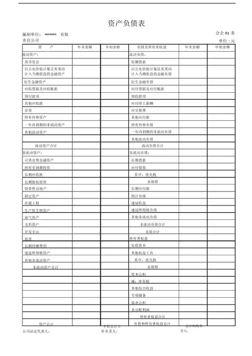企业会计准则财务报表模板财会〔〕号.docx