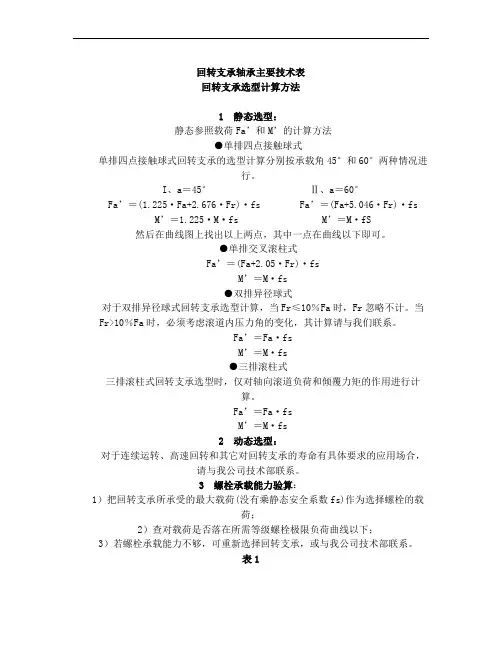 回转支承轴承的相关技术表